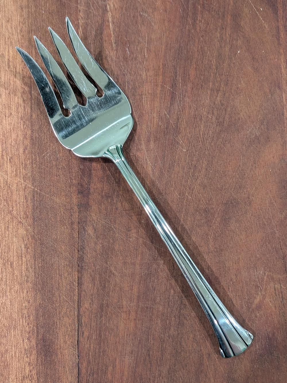 Retroneu 18/8 Korea Kimberly Pattern Cold Meat Serving Fork